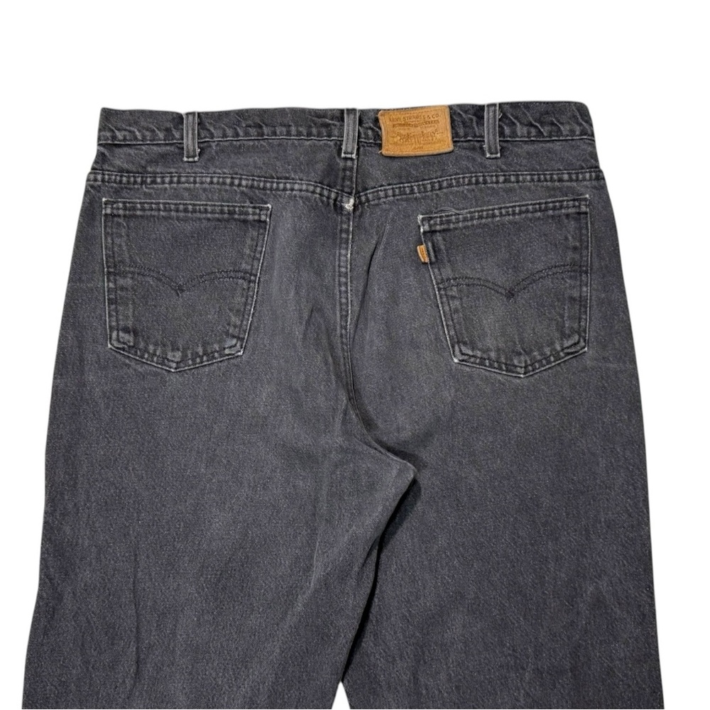 Vintage Levi's 505 regular fit Black Jeans with an Orange Tab Jeans - 38x36 - Picture 4 of 7